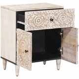  Ormar za krevet Bijelo 50 x 33 x 60 cm Čvrsto drvo manga | shoptok.hr