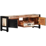  TV ormarić 120 x 30 x 40 cm od masivnog obnovljenog drva Šarena | shoptok.hr