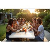  Sklopivi vrtni catering stol 244 cm – bijeli | shoptok.hr