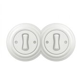  Reblig - Dupli retro jednopolni prekidač sa okvirom br. 1 snežno bela | Eponuda.com