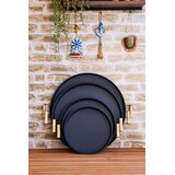 Hermia Set poslužavnika, 4 komada, Crni Cene