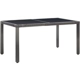 Poli zunanja jedilna garnitura 7-delna ratan siva | Shoptok.si