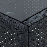 vidaXL Vrtni stol crni 40 x 40 x 45 cm od poliratana | shoptok.hr