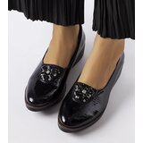 Gemre Black patent ballerinas with Mellori embellishment | Shoptok.si