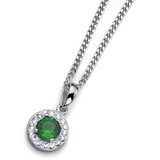 Oliver Weber Ženski clear 925ag green zircon lančić sa swarovski kristalima ( 61112.gre ) Cene'.'