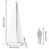 vidaXL LED božićno drvce 789 LED hladno bijelo 476 cm | shoptok.hr