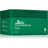 VT COSMETICS VT Cosmetic Cica Daily Soothing Mask intenzivno vlažilna maska za obraz s pomirjajočim učinkom veliko pakiranje 30 kos | Shoptok.si