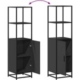 vidaXL Visoka ploča crna 35,5x35x139 cm Konstruirano drvo i metal | shoptok.hr
