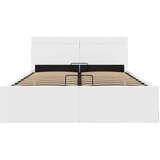  Hidraulični okvir za krevet umjetna koža LED bijeli 120x200 cm | shoptok.hr