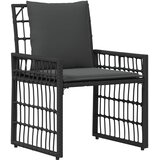  Set vanjskog namještaja 3 pcs Crna i tamno siva | shoptok.hr