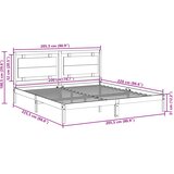  Dugi okvir kreveta bez madraca 200 x 220 cm masivno drvo | shoptok.hr