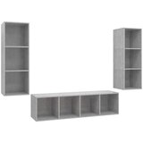  3-dijelni set TV ormarića siva boja betona konstruirano drvo | shoptok.hr