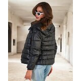 Resti Black women's quilted jacket with hood | Shoptok.si