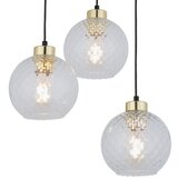  Luster na sajli DEVON 3xE27/15W/230V crna/prozirna | Eponuda.com