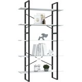 vidaXL ormarić za knjige s 5 razina bijeli 100x30x175 cm od iverice | shoptok.hr