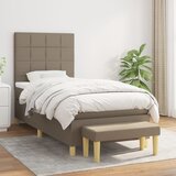The Living Store Box spring postelja z vzmetnico taupe 90x190 cm blago - Box Spring Postelja, (21512308) Cene