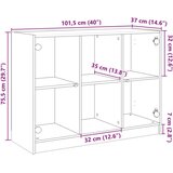 vidaXL Komoda dimljeni hrast 102x37x75,5 cm inženirski les | Shoptok.si
