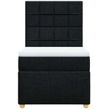  Krevet s oprugama i madracem crni 100 x 200 cm od tkanine | shoptok.hr