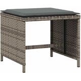  Vrtni taburei s jastucima 4 kom sivi 41x41x36 cm od poliratana | shoptok.hr