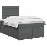  Boxspring krevet s madracem Tamnosiva 120 x 190 cm Tkanina | shoptok.hr