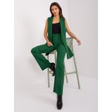 Fashion Hunters Dark green elegant set with bell bottoms | Shoptok.si