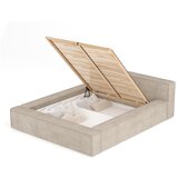 Maison de Rêve Bež tapecirani bračni krevet s prostorom za odlaganje s podnicom 140x200 cm Voliera – | shoptok.hr