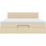 vidaXL otomanski krevet s madracem i LED krem 180x200cm od tkanine | shoptok.hr