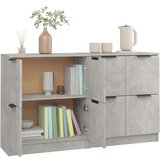  Komoda 2 kosa betonsko siva 60x30x70 cm konstruiran les, (20654379) | Shoptok.si