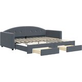  Dnevni krevet na razvlačenje i ladice tamnosivi 90 x 200 cm | shoptok.hr