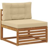  Set vanjskih sofa 10 pcs Prirodna i bež Čvrsto drvo akacije | shoptok.hr