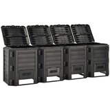 vidaXL Vrtni kompostnik črn 1600 L | Shoptok.si