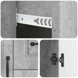  Strani šal Betonsko siva 89 x 34,5 x 57 cm Inženirski les, (5000217625) | Shoptok.si