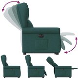 Električni naslonjač na podizanje tkanina tamnozeleni | shoptok.hr