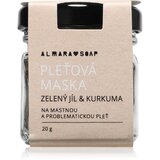 Almara Soap Face maska za čišćenje lica za masno i problematično lice Green clay & turmeric 20 g | shoptok.hr