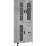 Maison Chic Visoka Komoda - Predalnik betonsko siva 69,5x34x180 cm inženirski les, (21721903) | Shoptok.si