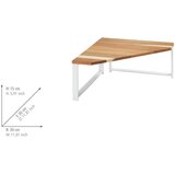 Wenko 53026100 - Polica LOUISA 30x30 cm bela/braon | Eponuda.com