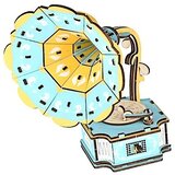  3d drvena puzzle - GRAMOFON Cene