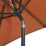  Vrtni suncobran s LED svjetlima terakota 200x211 cm aluminijski | Eponuda.ba