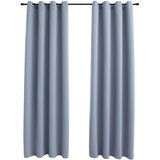  Zavjese za zamračivanje s prstenima 2 kom sive 140 x 175 cm | shoptok.hr