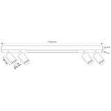 LED stropna svetiljka PARIS LED/24W/230V + 4xGU10/10W crna | Eponuda.com