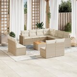 Maison Chic Seti vrtnega pohištva - Vrtna garnitura - Vrtni pohištvo set 12-delna z blazinami bež poli ratan, (21817058) | Shoptok.si