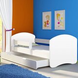 ACMA Dječji krevet II bez motiva, bočna bijela + ladica 180x80 cm | shoptok.hr