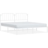 Metalni okvir za krevet s uzglavljem bijeli 183x213 cm | shoptok.hr