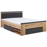 Mömax postelja cadix, antracit, barva hrasta, 140x200 | Shoptok.si