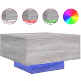 Maison Chic Klubska mizica - kavna mizica - Nizka mizica z LED lučkami siva sonoma 55x55x31 cm, (21752152) Cene