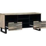 vidaXL Omare in policami za shranjevanje medijev Bela in črna | Shoptok.si