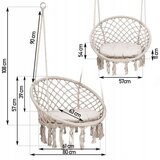 Sofotel Boho viseča vrtna fotelja in gugalnica, bež, do 150 kg | Shoptok.si