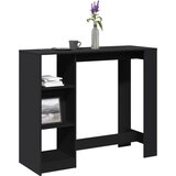 vidaXL Barski stol s policom crni 124x46x103,5 cm konstruirano drvo Cijene
