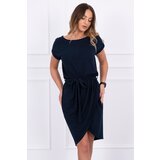Kesi Tied dress with a clutch bottom navy blue Cijene