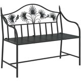 vidaXL Vintage metalna klupa Crna Čelik obložen prahom Standard | shoptok.hr